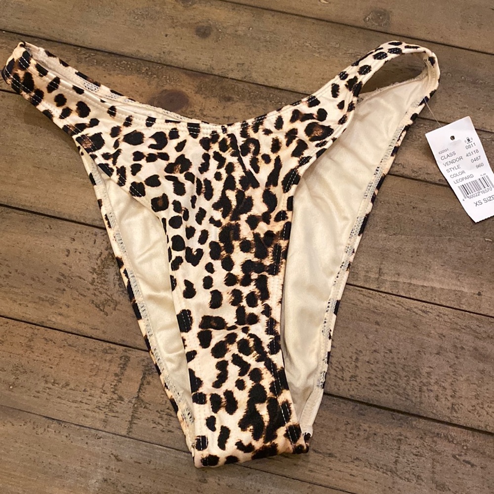 Pacsun Leopard High Bikini Bottoms
